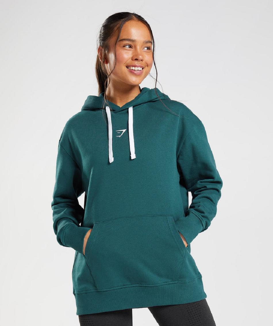 Sudadera Con Capucha Gymshark Fraction Mujer Turquesa | CO 2027NWY